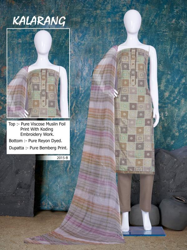 Bipson Kalarang 2015 Viscose Designer Dress Material Collection